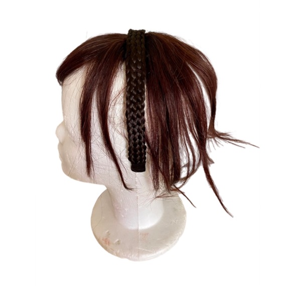 Brown Synthetic Braided Hair Band Wig Topper - Picture 1 of 5